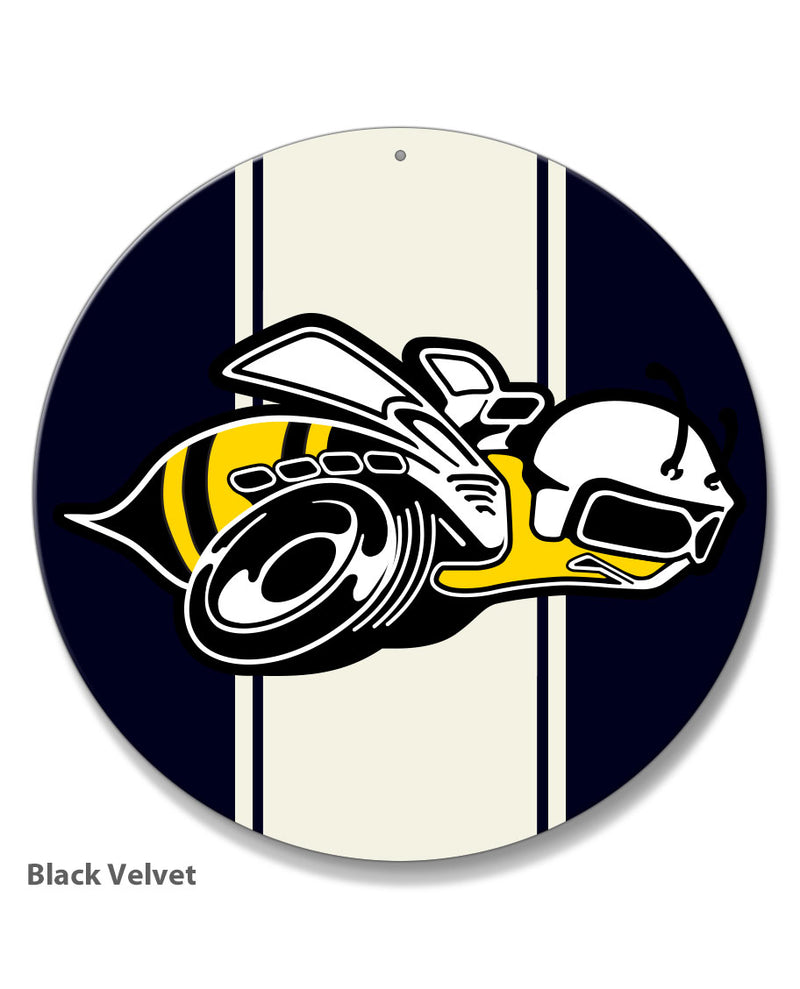 Dodge Super Bee Illustration Novelty Round Aluminum Sign