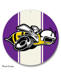 Dodge Super Bee Illustration Novelty Round Aluminum Sign