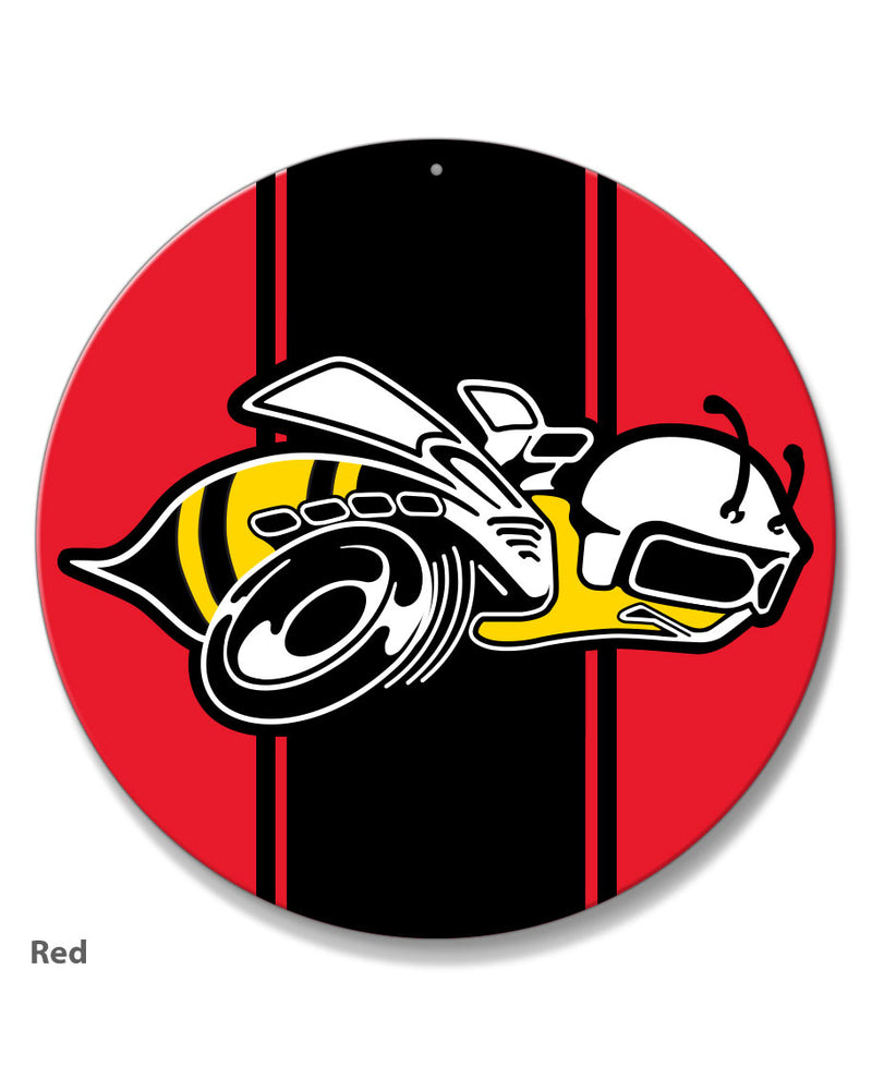 Dodge Super Bee Illustration Novelty Round Aluminum Sign