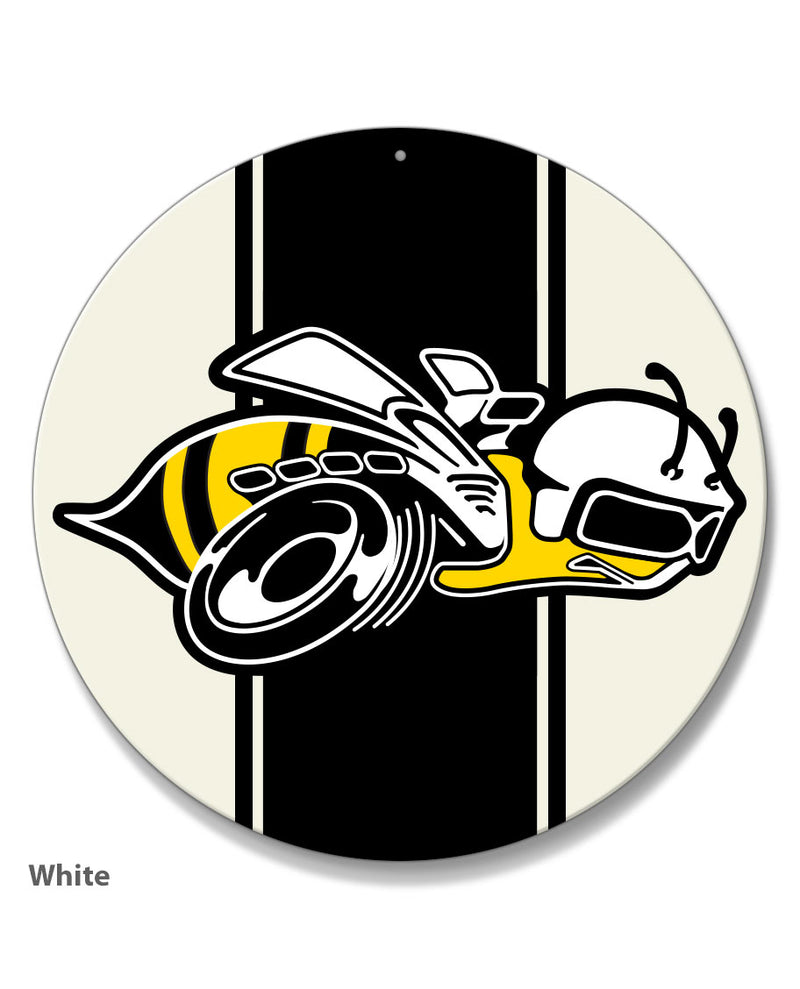 Dodge Super Bee Illustration Novelty Round Aluminum Sign