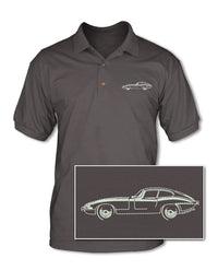 Jaguar E-Type XKE Coupe Adult Pique Polo Shirt - Side View