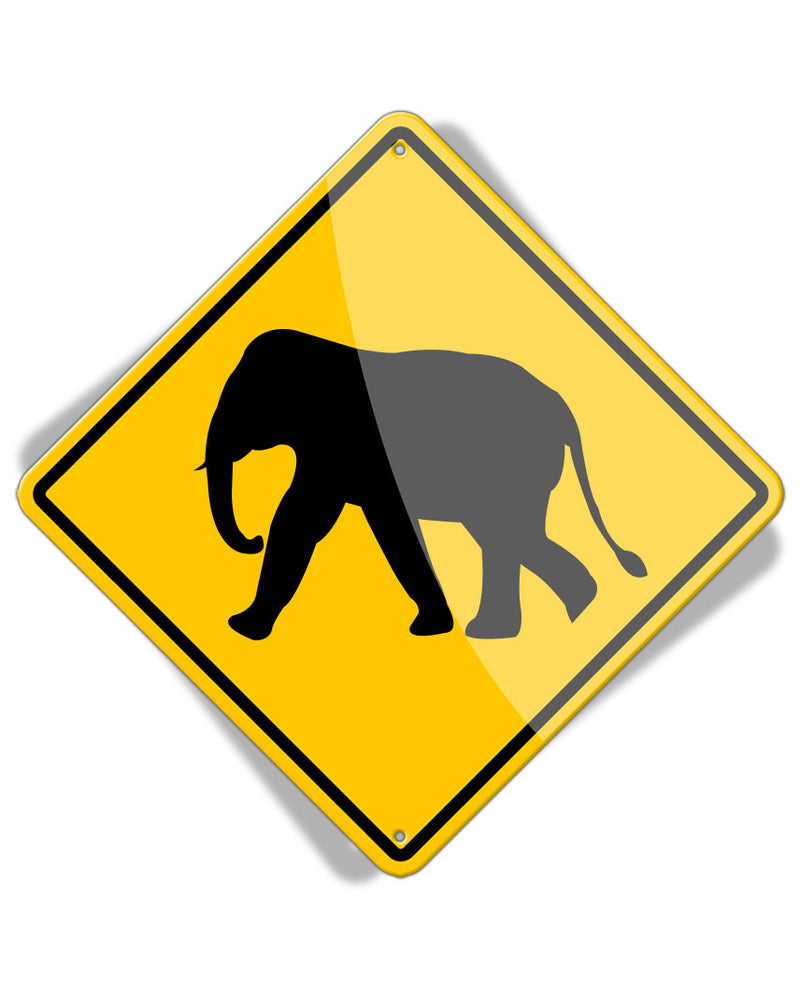 Caution Elephant Crossing - Aluminum Sign
