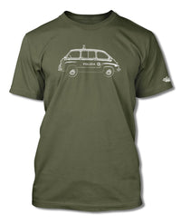 FIAT 600 Multipla Italian Polizia (police) 1956 - 1969 T-Shirt - Men - Side View