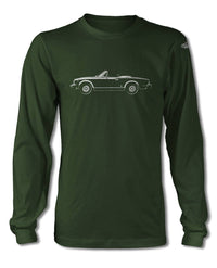 Fiat 124 Sport Spider Convertible 1974 - 1982 T-Shirt - Long Sleeves - Side View