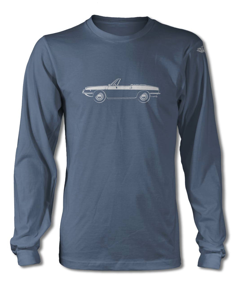 Fiat 850 Convertible Spider T-Shirt - Long Sleeves - Side View