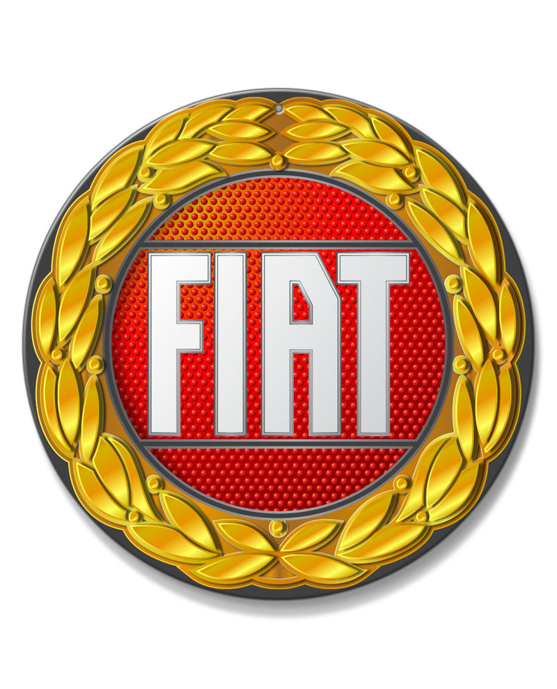 Fiat 1966 - 1967 Emblem Round Aluminum Sign