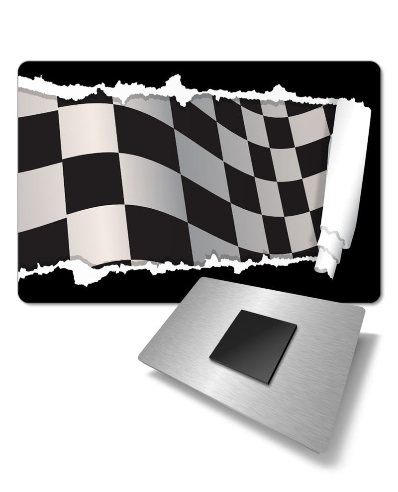 Checkered Flag Fridge Magnet