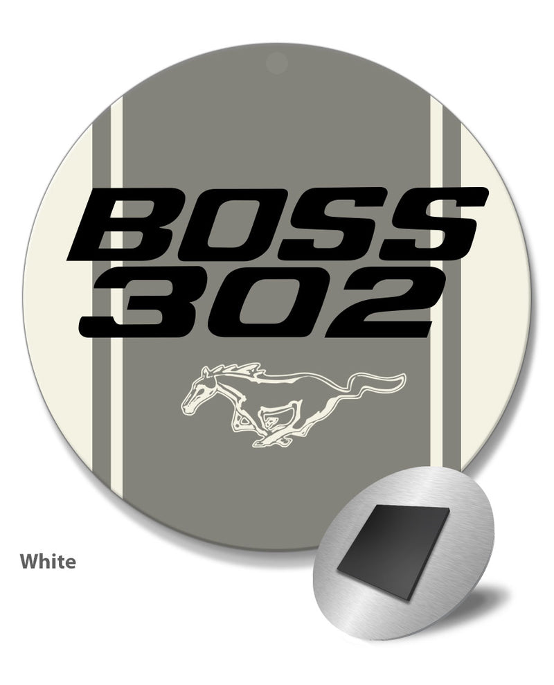 BOSS 302 c.i. V8 Engine Emblem 1969 - 1970 Round Fridge Magnet