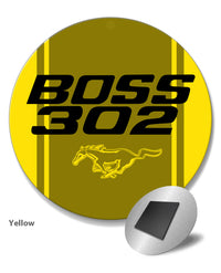 BOSS 302 c.i. V8 Engine Emblem 1969 - 1970 Round Fridge Magnet