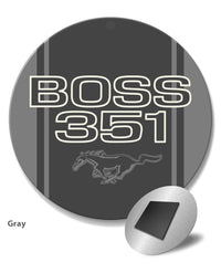 BOSS 351 c.i. V8 Engine Emblem 1971 Round Fridge Magnet