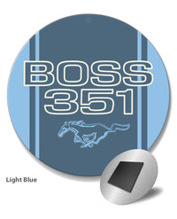 BOSS 351 c.i. V8 Engine Emblem 1971 Round Fridge Magnet