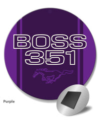 BOSS 351 c.i. V8 Engine Emblem 1971 Round Fridge Magnet