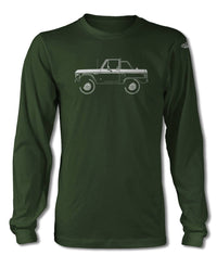 1966 - 1977 Ford Bronco 4x4 T-Shirt - Long Sleeves - Side View