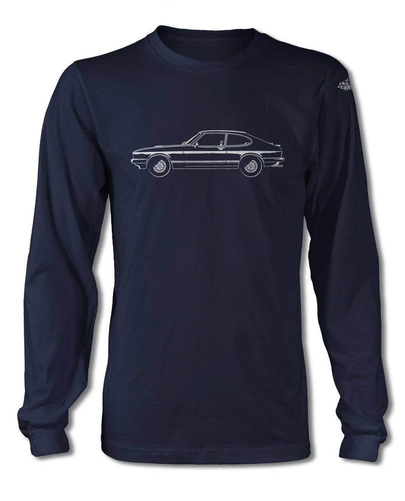 Ford Capri MK III Coupe T-Shirt - Long Sleeves - Side View