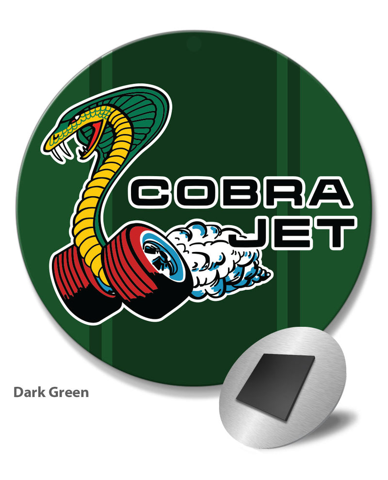 Cobra Jet Snake Emblem 1968 - 1969 Round Fridge Magnet