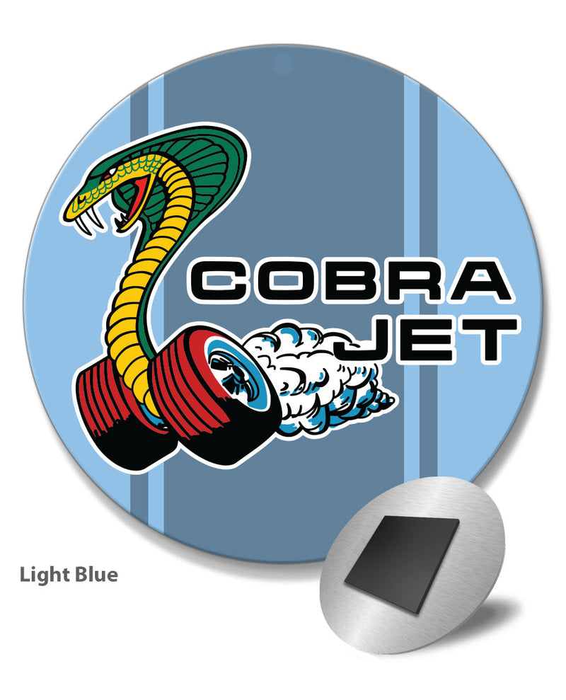 Cobra Jet Snake Emblem 1968 - 1969 Round Fridge Magnet