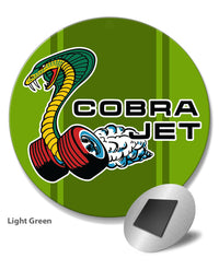 Cobra Jet Snake Emblem 1968 - 1969 Round Fridge Magnet