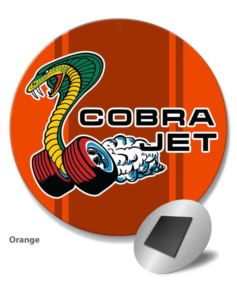 Cobra Jet Snake Emblem 1968 - 1969 Round Fridge Magnet