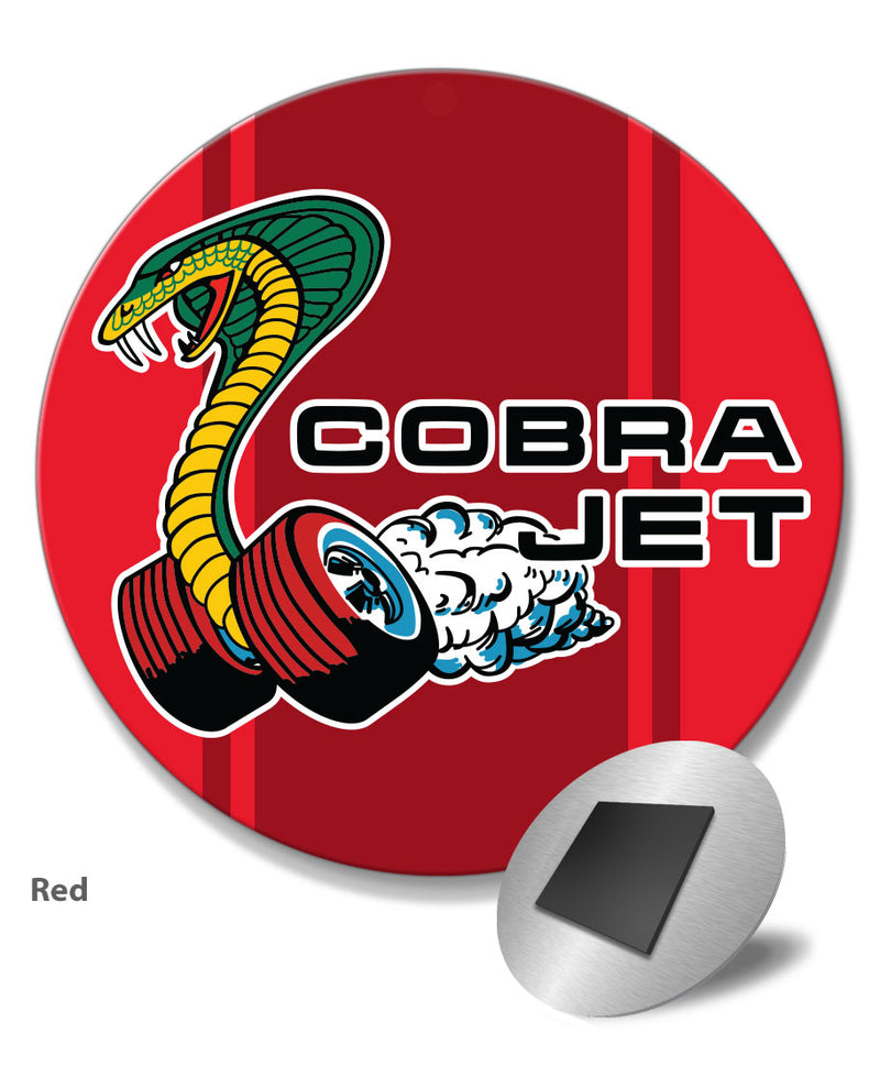 Cobra Jet Snake Emblem 1968 - 1969 Round Fridge Magnet