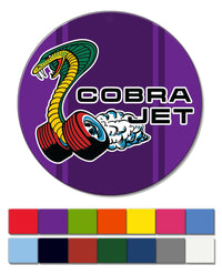 Cobra Jet Snake Emblem 1968 - 1969 Round Fridge Magnet