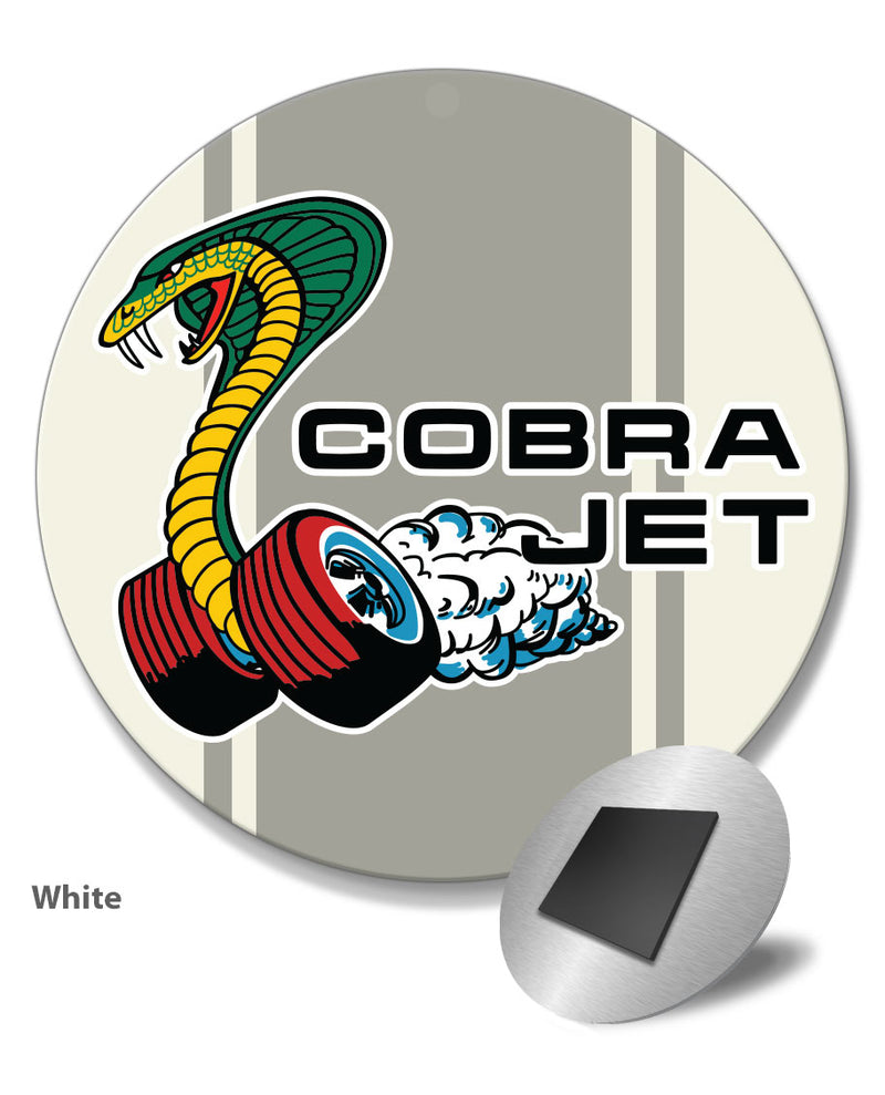 Cobra Jet Snake Emblem 1968 - 1969 Round Fridge Magnet