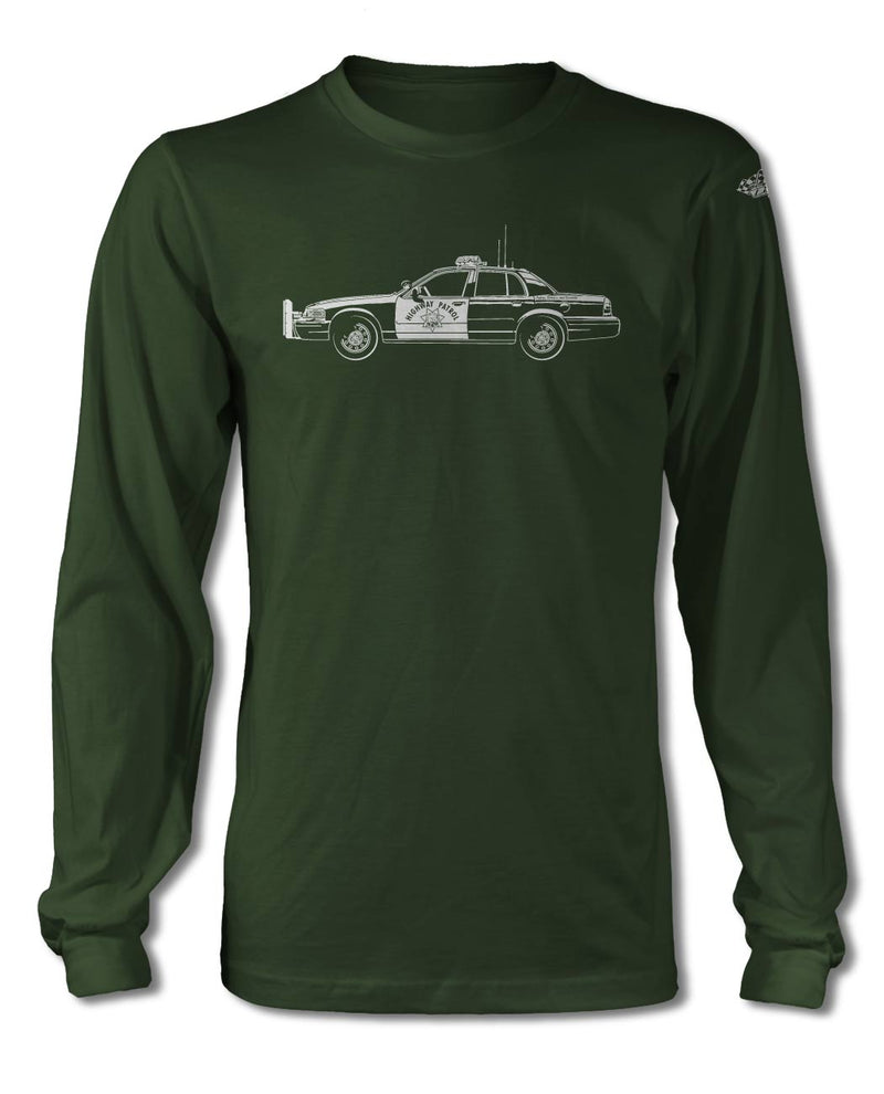 Ford Crown Victoria CHP T-Shirt - Long Sleeves - Side View