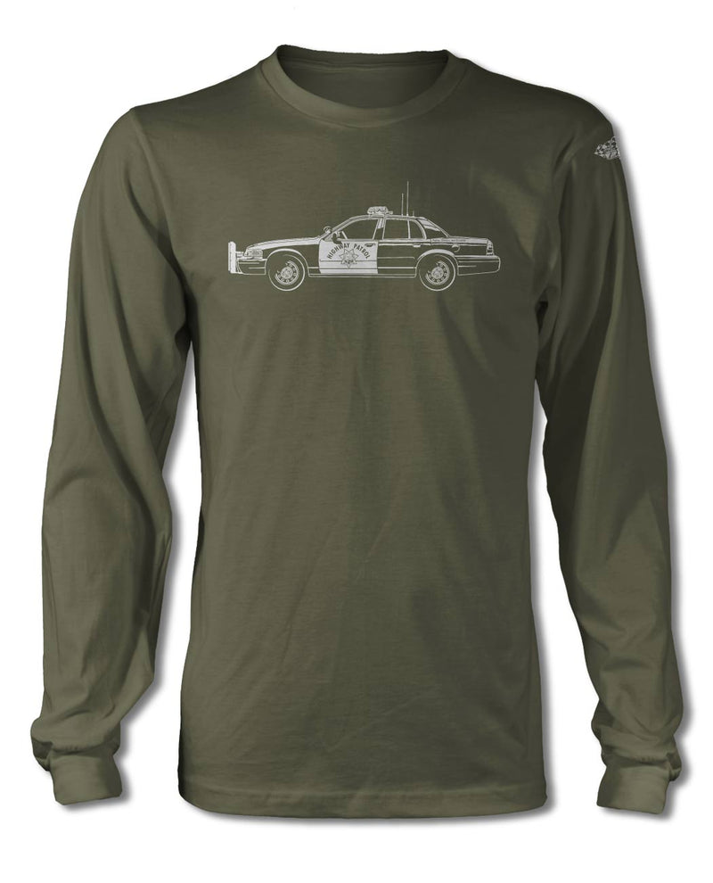 Ford Crown Victoria CHP T-Shirt - Long Sleeves - Side View