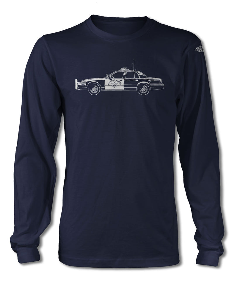 Ford Crown Victoria CHP T-Shirt - Long Sleeves - Side View