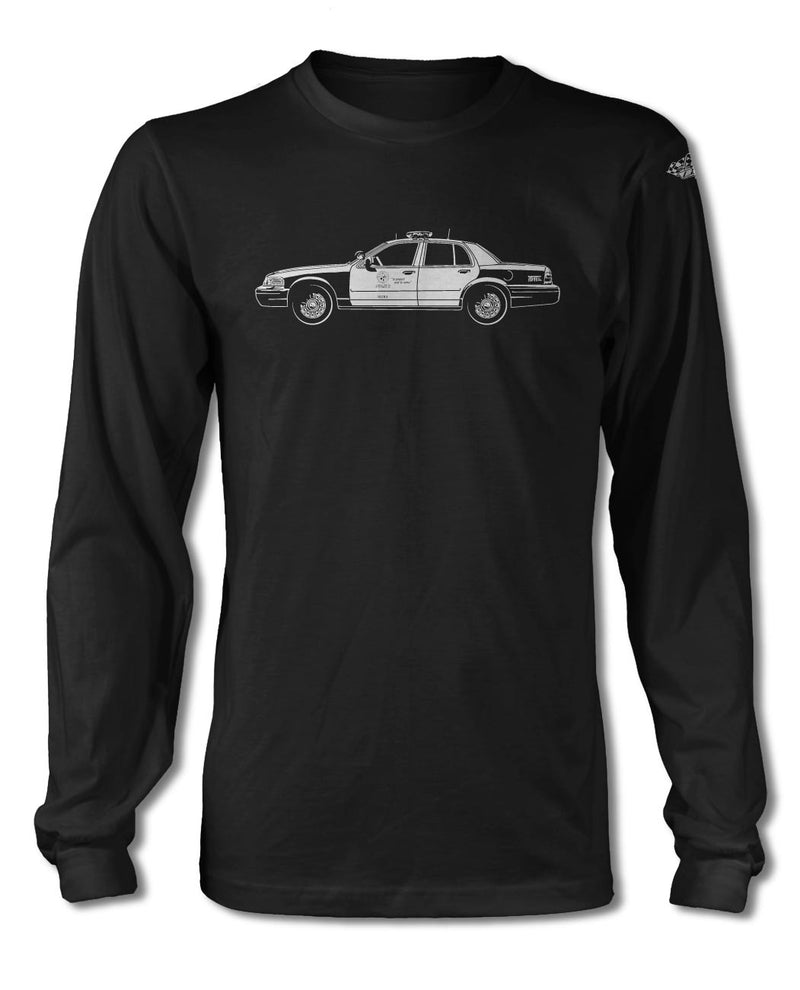 Ford Crown Victoria LAPD T-Shirt - Long Sleeves - Side View