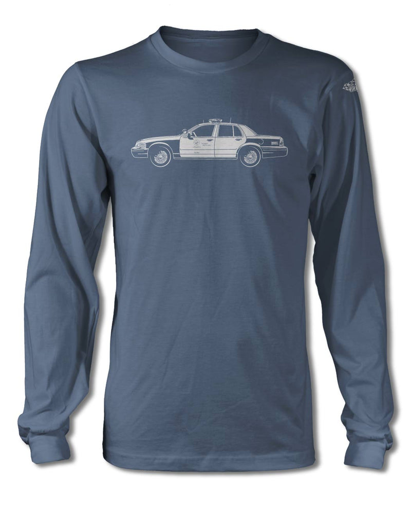 Ford Crown Victoria LAPD T-Shirt - Long Sleeves - Side View