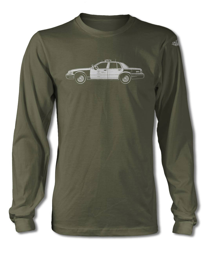 Ford Crown Victoria LAPD T-Shirt - Long Sleeves - Side View