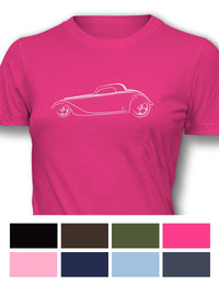 1934 Ford Coupe Hot Rod Women T-Shirt - Side View