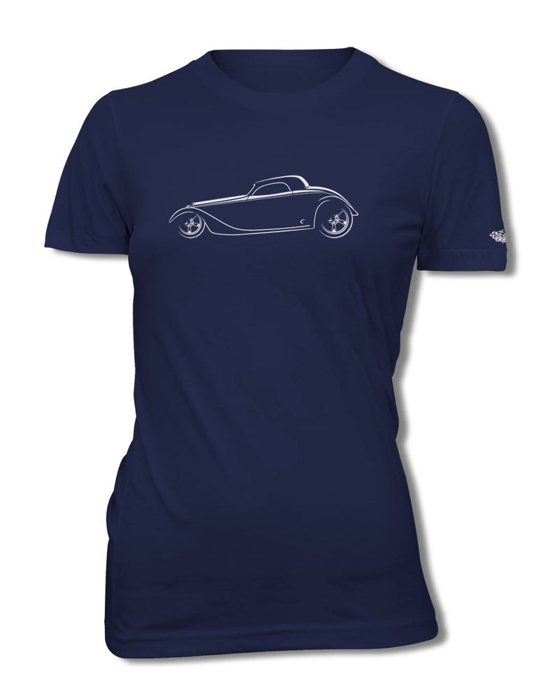 1934 Ford Coupe Hot Rod T-Shirt - Women - Side View
