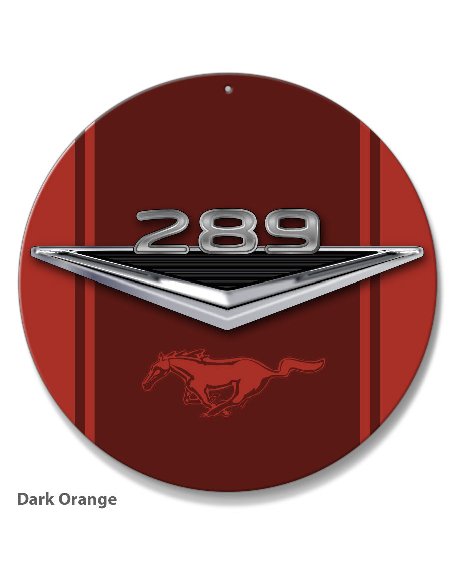 289 c.i. V8 Engine Emblem Round Aluminum Sign – Legend Lines