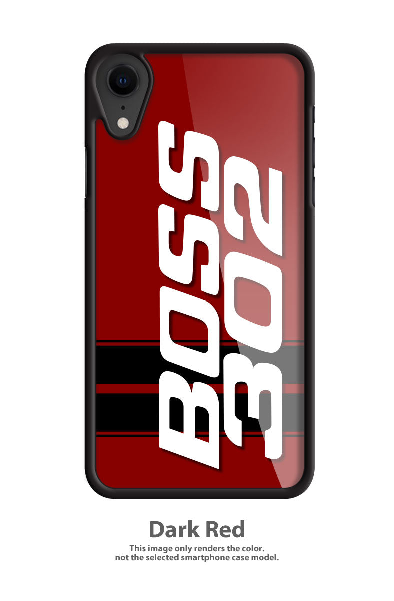 BOSS 302 c.i. V8 Engine Emblem 1969 - 1970 Smartphone Case - Racing Stripes - Emblem