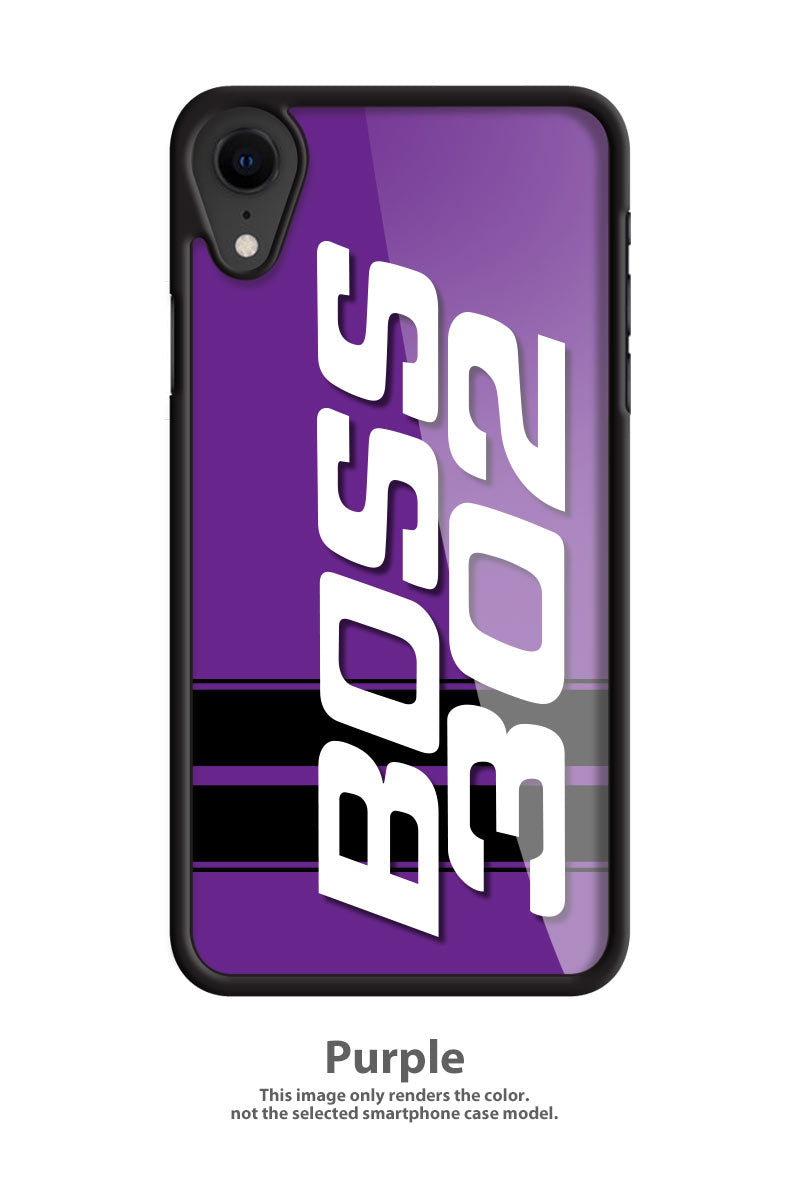 BOSS 302 c.i. V8 Engine Emblem 1969 - 1970 Smartphone Case - Racing Stripes - Emblem