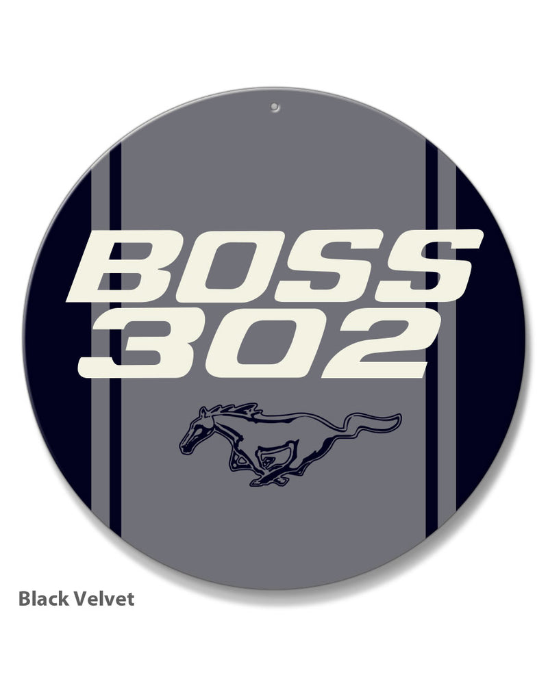 BOSS 302 c.i. V8 Engine Emblem 1969 - 1970 Round Aluminum Sign