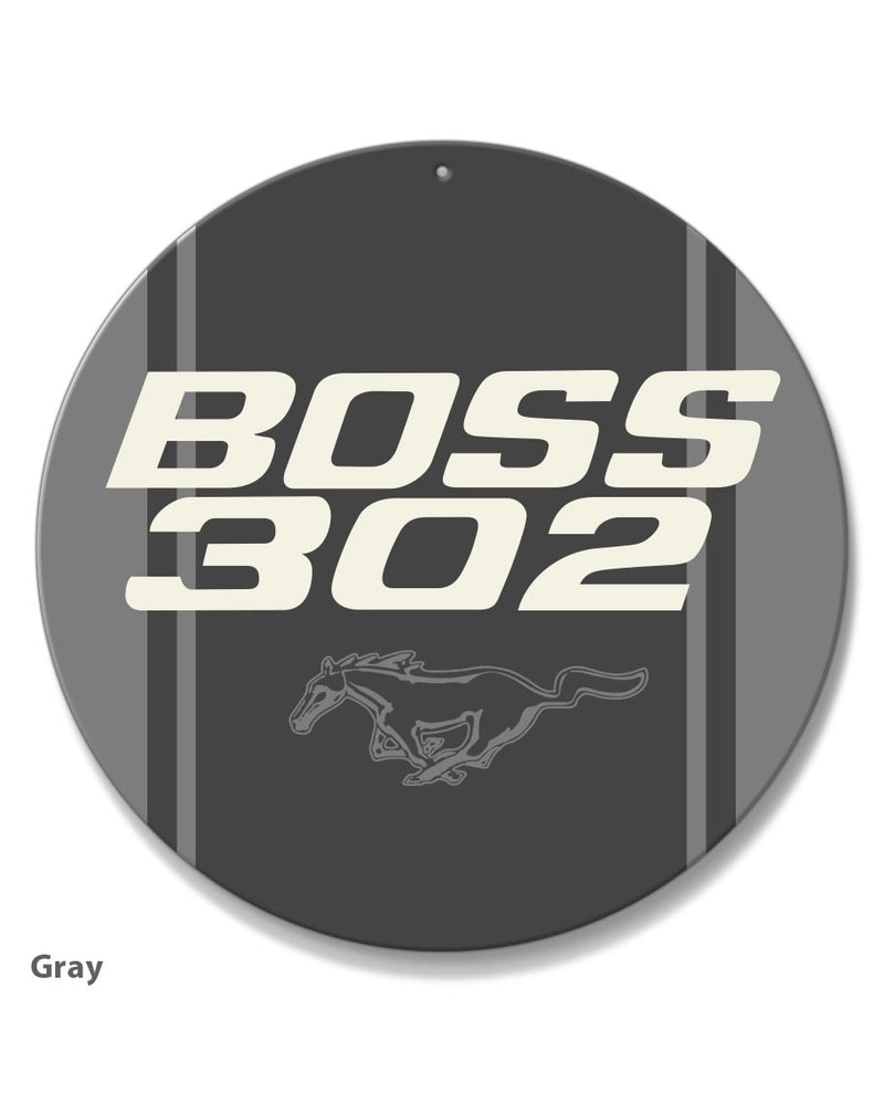 BOSS 302 c.i. V8 Engine Emblem 1969 - 1970 Round Aluminum Sign