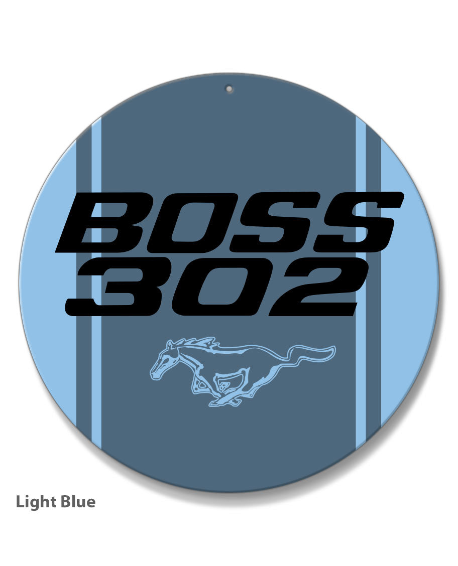 BOSS 302 c.i. V8 Engine Emblem 1969 - 1970 Round Aluminum Sign – Legend ...