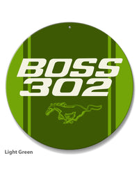 BOSS 302 c.i. V8 Engine Emblem 1969 - 1970 Round Aluminum Sign