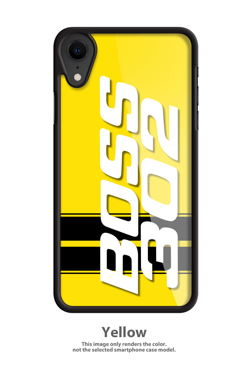 BOSS 302 c.i. V8 Engine Emblem 1969 - 1970 Smartphone Case - Racing Stripes - Emblem