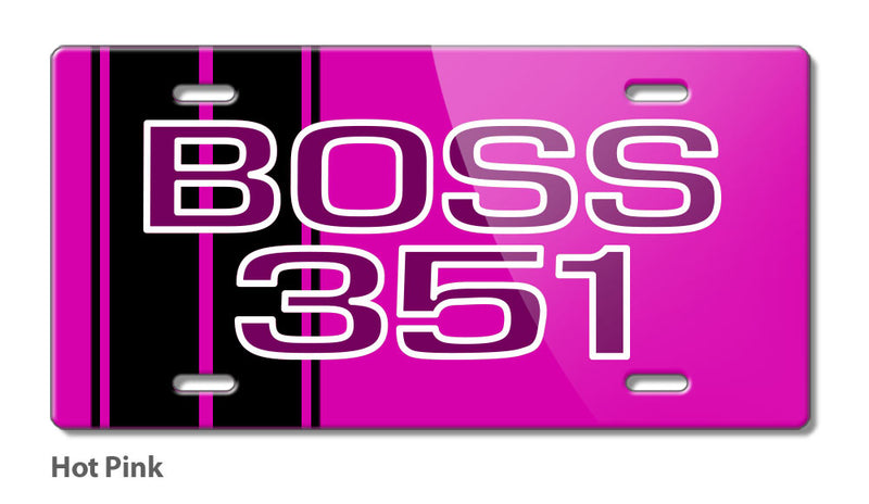 BOSS 351 c.i. V8 Engine Emblem 1971 Novelty License Plate