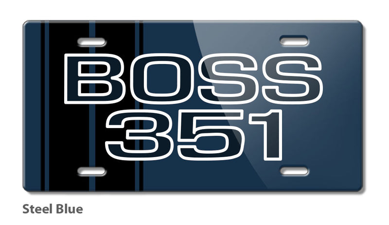 BOSS 351 c.i. V8 Engine Emblem 1971 Novelty License Plate