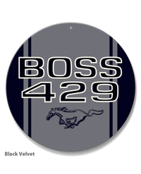 BOSS 429 c.i. V8 Engine Emblem 1969 - 1970 Round Aluminum Sign