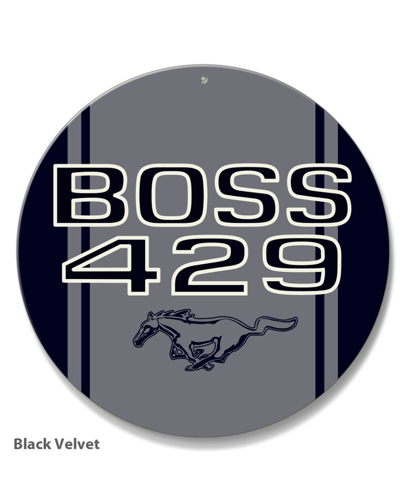 BOSS 429 c.i. V8 Engine Emblem 1969 - 1970 Round Aluminum Sign