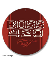 BOSS 429 c.i. V8 Engine Emblem 1969 - 1970 Round Aluminum Sign