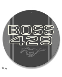 BOSS 429 c.i. V8 Engine Emblem 1969 - 1970 Round Aluminum Sign