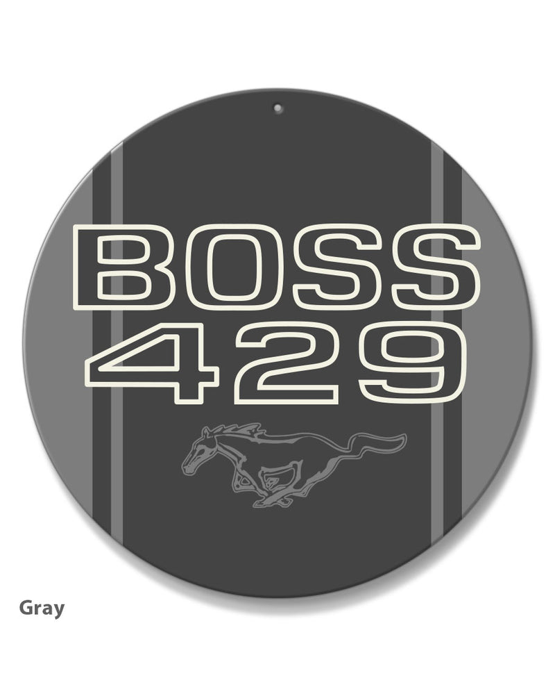 BOSS 429 c.i. V8 Engine Emblem 1969 - 1970 Round Aluminum Sign