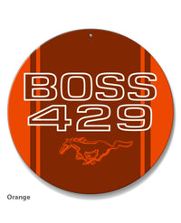 BOSS 429 c.i. V8 Engine Emblem 1969 - 1970 Round Aluminum Sign