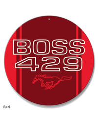BOSS 429 c.i. V8 Engine Emblem 1969 - 1970 Round Aluminum Sign